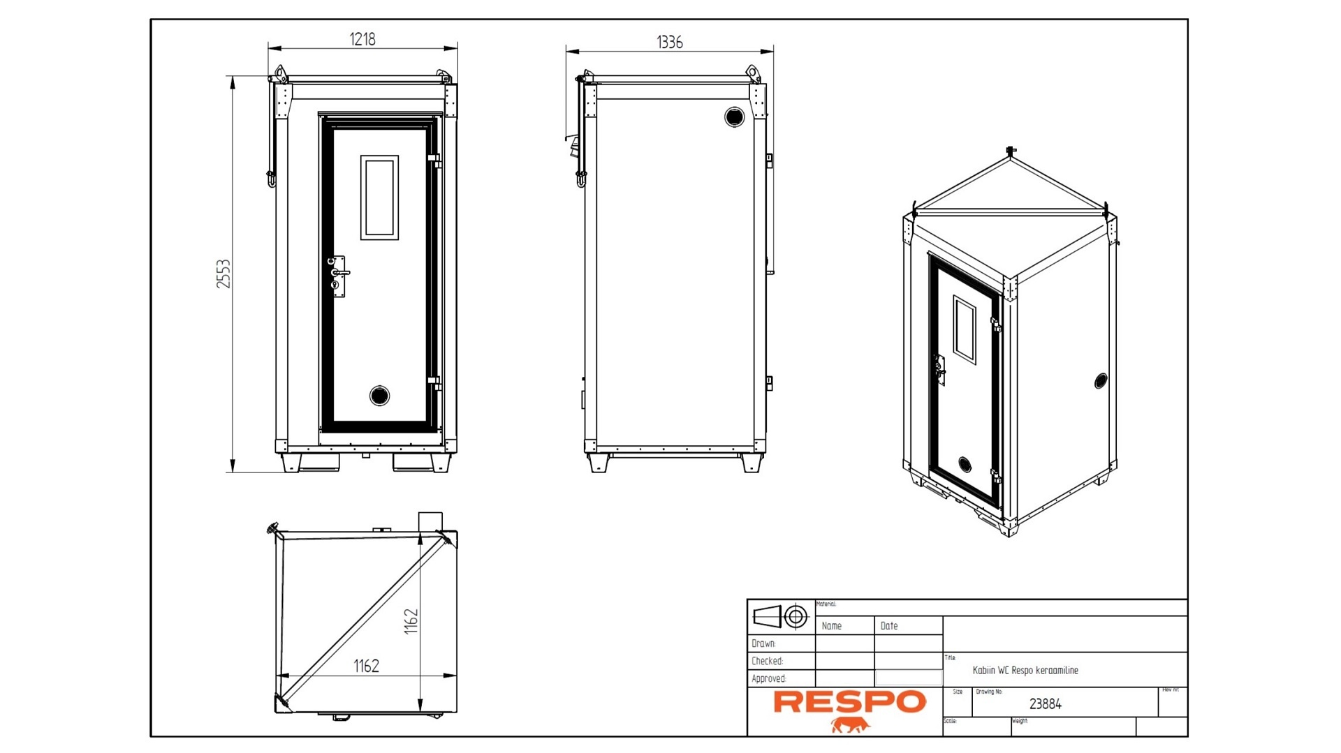Pārvietojamā tualete ar keramikas podu